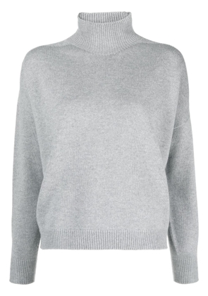 Peserico high-neck wool-silk jumper - Grey