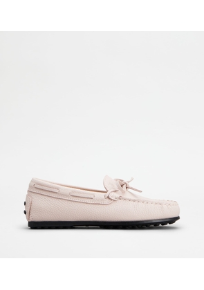 Tod's - Junior City Gommino Driving Shoes in Leather, PINK, 28 - Junior Shoes
