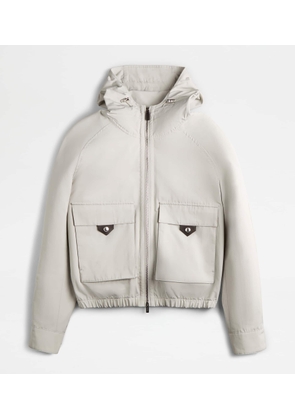 Tod's - Hooded Blouson, GREY, L - Coat / Trench