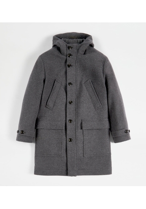 Tod's - Parka in Wool, GREY, L - Coat / Trench