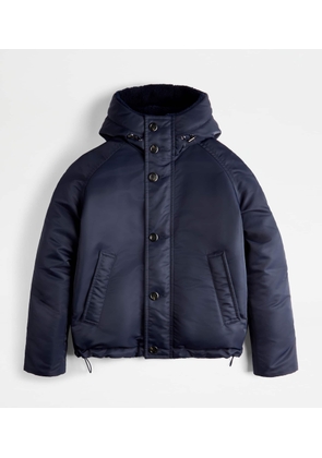 Tod's - Hooded Down Jacket, BLUE, XL - Coat / Trench