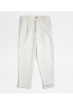 Tod's - Trousers with Darts, WHITE, L - Trousers