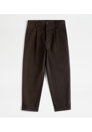Tod's - Trousers with Darts, BROWN, L - Trousers