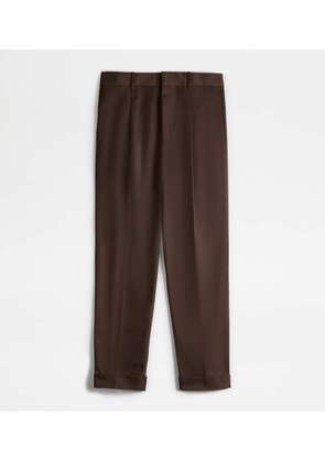 Tod's - Trousers With Darts, BROWN, L - Trousers