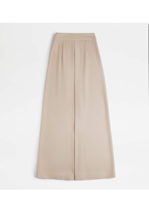 Tod's - Long Skirt in Wool, BEIGE, 38 - Skirts