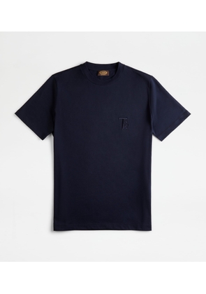 Tod's - Round Neck T-Shirt, BLUE, L - Shirts