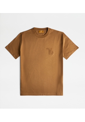 Tod's - Round Neck T-Shirt, BROWN, L - Shirts