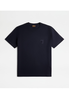 Tod's - T-shirt in Jersey, BLUE, L - Shirts