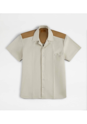 Tod's - Bowling Collar Shirt, OFF WHITE, L - Shirts