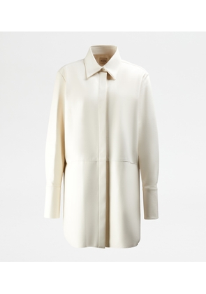 Tod's - Shirt in Leather, WHITE, 38 - Shirts