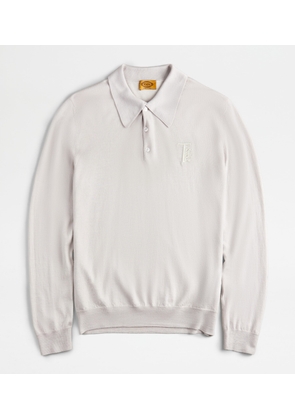Tod's - Cashmere Blend Polo Shirt, GREY, L - Knitwear