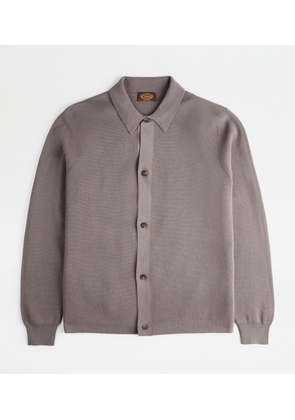 Tod's - Shirt in Cotton Knit, GREY, L - Knitwear