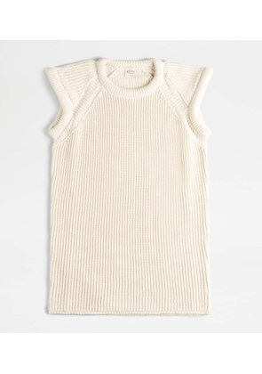 Tod's - Top in Cotton Knit, OFF WHITE, L - Knitwear