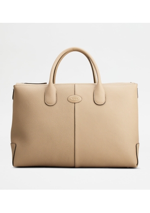 Tod's - Di Bag in Leather Large, BEIGE,  - Bags