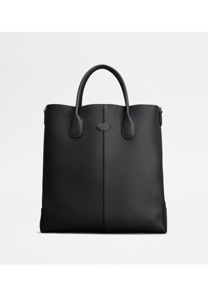Tod's - Di Bag Tote Bag in Leather Medium, BLACK,  - Bags