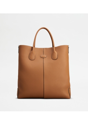 Tod's - Di Bag Tote Bag in Leather Medium, BROWN,  - Bags