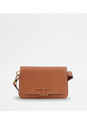 Tod's - T Timeless Belt Bag Mini in Leather, BROWN,  - Bags