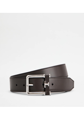 Tod's - Reversible Belt in Leather, BLUE,BROWN, 110 - Belts