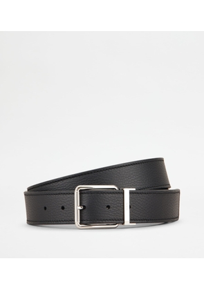 Tod's - Reversible Belt in Leather, BLACK, 105 - Belts