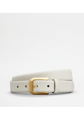 Tod's - Belt in Leather, WHITE, 80 - Belts
