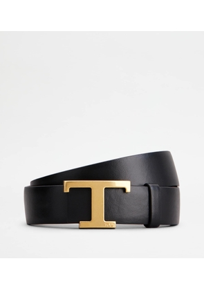 Tod's - T Timeless Reversible Belt in Leather, RED,BLACK, 75 - Belts