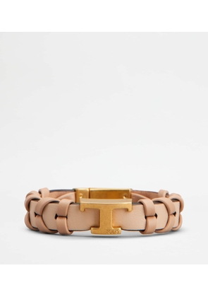 Tod's - Bracelet in Leather with Threading, PINK,  - Accessories