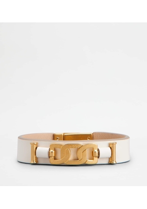 Tod's - Kate Bracelet in Leather, OFF WHITE,BEIGE,  - Accessories