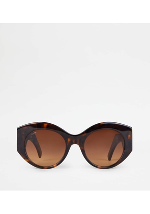 Tod's - Rounded Sunglasses, BROWN,  - Sunglasses