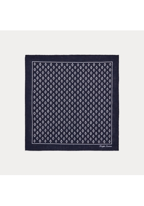 Diamond-Print Linen Pocket Square