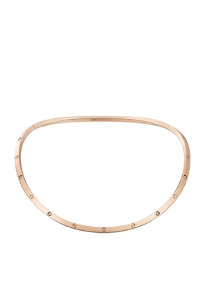 Cartier Rose Gold And Diamond Love Torque Necklace