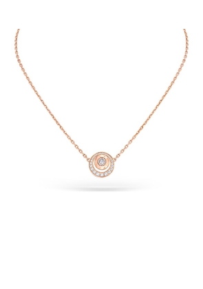 David Morris Rose Gold And Diamond Rose Cut Forever Necklace