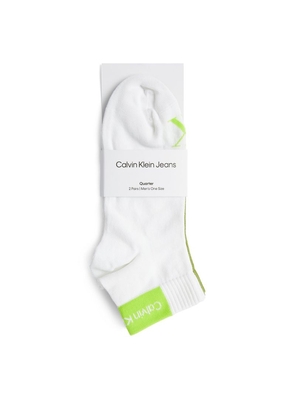 Calvin Klein Logo Quarter Ankle Socks (Pack Of 2)