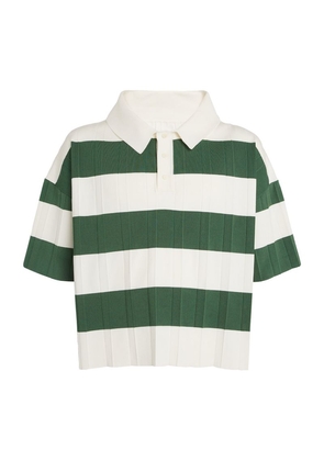 Jacquemus Striped Pleated Polo Shirt