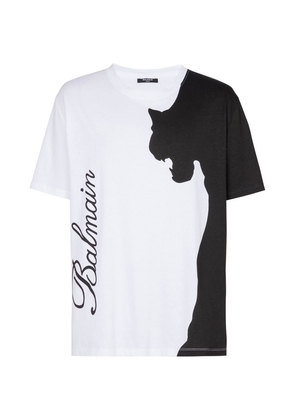 Balmain Tiger Print Logo T-Shirt