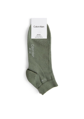 Calvin Klein Logo Quarter Ankle Socks (Pack Of 2)