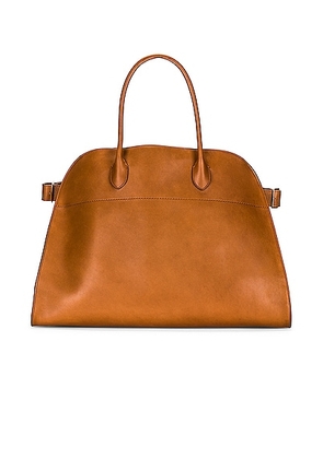 The Row Soft Margaux 17 Top Handle Bag in Cuir SHG - Tan. Size all.
