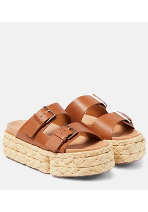 Clergerie Qiana leather platform sandals