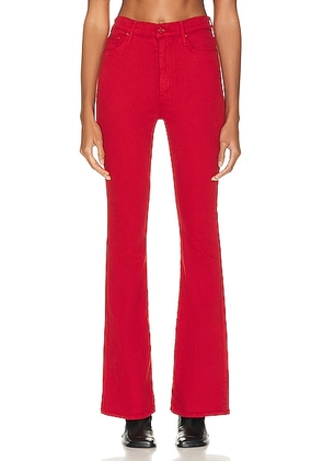 MOTHER High Waisted Weekend Skimp in Haute Red - Red. Size 32 (also in ).