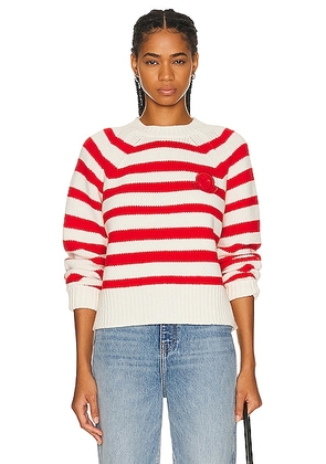 Moncler Long Sleeve Sweater in Red Stripe - Red. Size XS (also in S).
