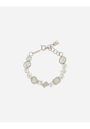 Dolce & Gabbana Anna Bracelet In White Gold 18kt And Colorless Topazes - Woman Bracelets White Onesize