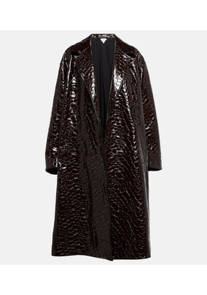 Bottega Veneta Croc-effect leather coat