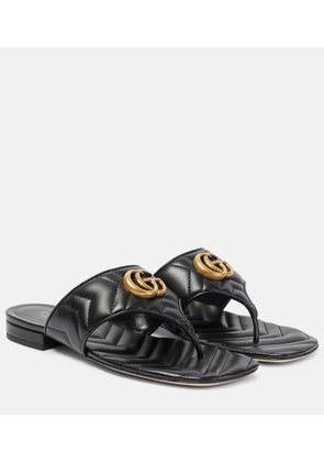 Gucci Double G leather thong sandals