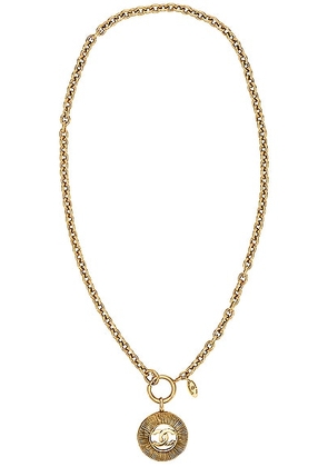 chanel Chanel Coco Mark Necklace in Light Gold - Metallic Gold. Size all.