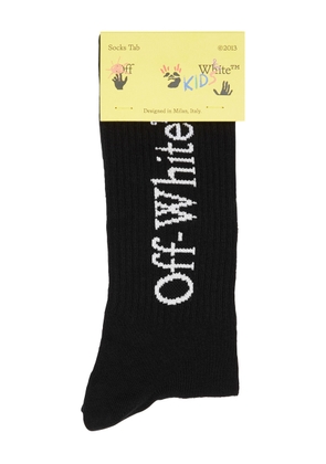 Off-white Kids Arrow Cotton-blend Socks - Black