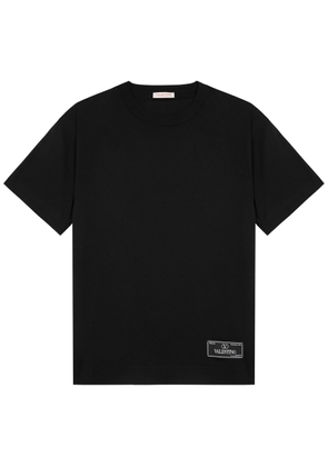 Valentino Logo Cotton T-shirt - Black - S