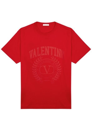 Valentino Logo-print Cotton T-shirt - Red - M