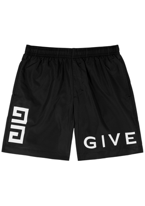 Givenchy Logo-print Shell Swim Shorts - Black