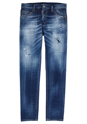 DSQUARED2 Cool Guy Distressed Slim-leg Jeans - Blue - 46