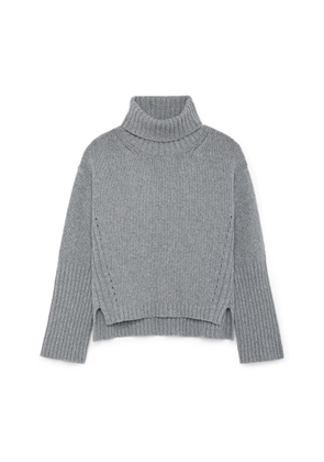 G. Label by goop Yang High Cuff Turtleneck Sweater in Charcoal, X-Small