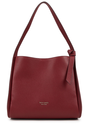 Kate Spade New York Knott Large Leather Shoulder bag - Burgundy